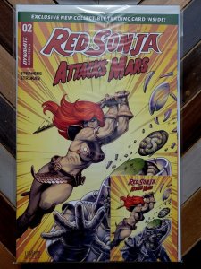RED SONJA ATTACKS MARS #1-4 + Ashcan + Trading Cards (2025) LINSNER! Polybag NEW