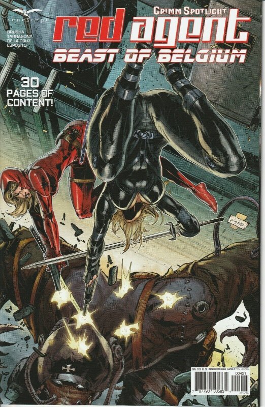 Grimm Spotlight Red Agent Beast of Belgium Cover B Zenescope GFT NM White