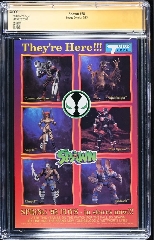 Spawn (1995) # 28 (CGC 9.8 SS) Signed Greg Capullo * Image Comics * Census = 5