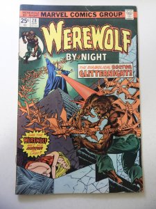 Werewolf by Night #28 (1975) VG+ Condition 3/4 tear fc