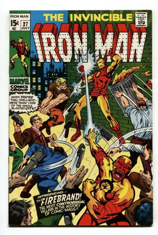 IRON MAN #27 1970 1st appearance of Firebrand Marvel comic book VF/NM 