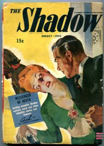 PULP:  The Shadow Pulp August 1943-Messenger of Death- Modest Stein G/VG