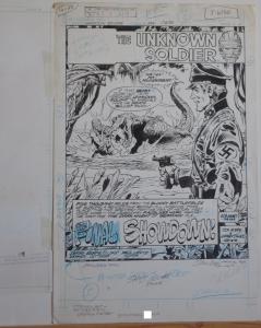 DICK AYERS Published Original Art ,Unknown Soldier #234, page 1, Splash,2 pieces