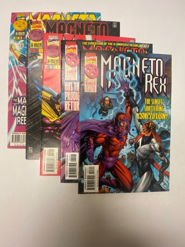 5 MARVEL comic books Magneto #1 2 3 Magneto Rex #2 3 22 KM11