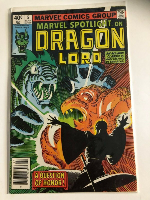 MARVEL SPOTLIGHT ON DRAGON LORD  #5  1979 MARVEL /  NEWSSTAND / MED+