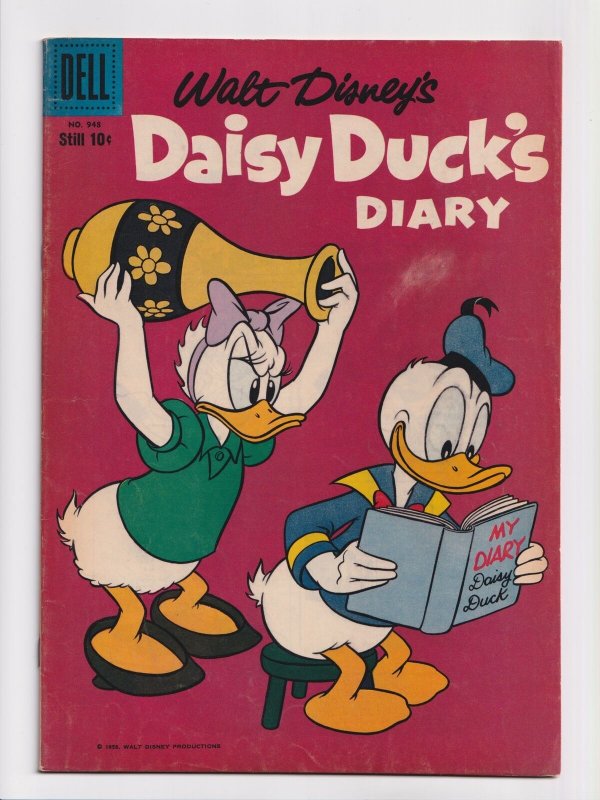 Four Color 948 Walt Disneys Daisy Ducks Diary Dell Comics 1958 Nice Copy Comic Books