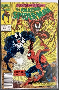 The Amazing Spider-Man #362 Newsstand Edition (1992) 2nd App. Carnage! NM+