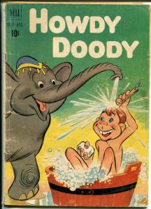 Howdy Doody #9 1951-Dell-Based on the TV series-elephant bath-G