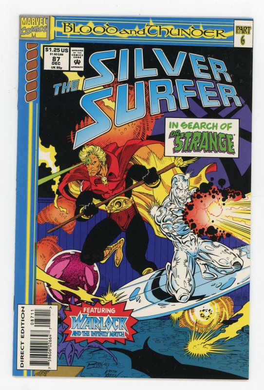 Silver Surfer #87 (1987 v3) Ron Marz Thor Doctor Strange Infinity Watch NM