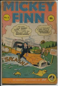 Mickey Finn #6 1945-Lank Leonard art-car crash-newspaper strip-VG