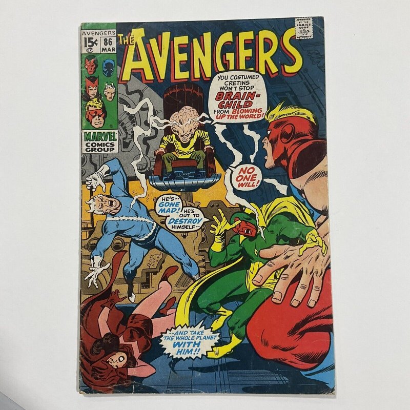 Avengers 86 Fine- Fn- 5.5 Marvel 1971