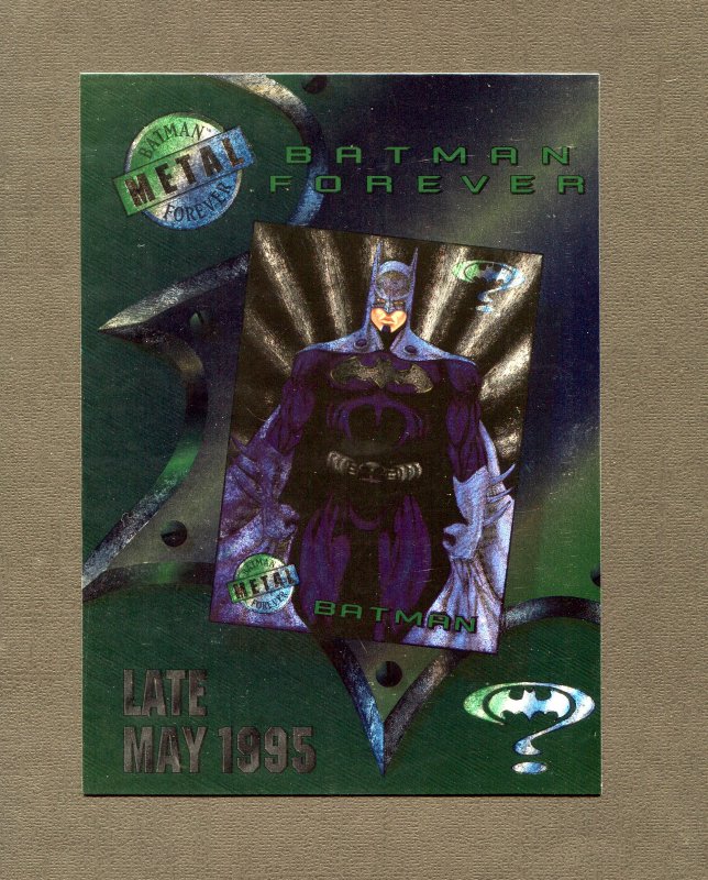 1995 Batman Forever Fleer Metal Promo Card /  MINT