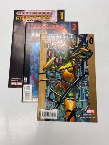 3 MARVEL comic book Ultimate Adventures #1 Ultimates #2 Vision #0 55 KM10