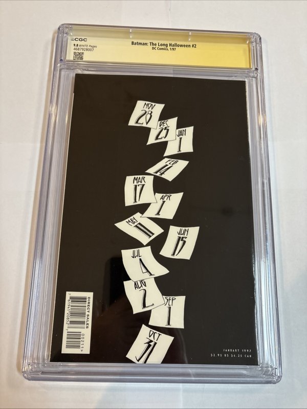 Batman The Long Halloween (1997) # 2 (CGC 9.8 SS) Signed Jeph Loeb • Census = 2