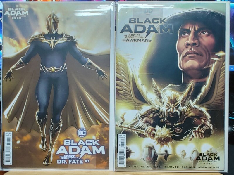 Black Adam Justice Society Files Set 1 Hawkman Dr Fate 1 (2022) 9.0+