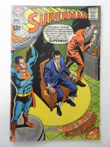 Superman #211 (1968) GD/VG Condition moisture damage