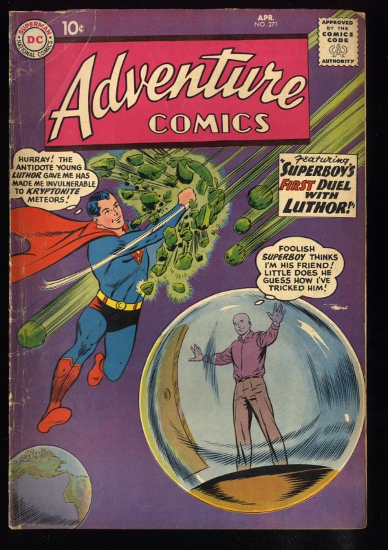 Adventure Comics #271 VG- 3.5 Superboy Origin of Lex Luthor!