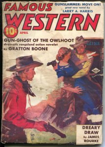Famous Western 4/1939-Double Action-Arizona Smith-violent western pulp-VG-