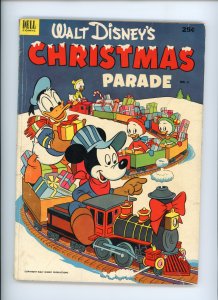 Walt Disney's Christmas Parade #4 (Dell 1952)  VG  1st Print - 25c Cover!