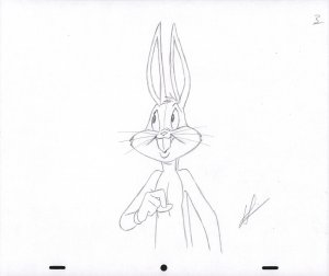 Bugs Bunny Animation Pencil Art - 3 - Thinking