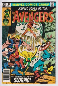 Marvel Comics Group! Marvel Super-Action! Issue #33! Starring The Avengers! 