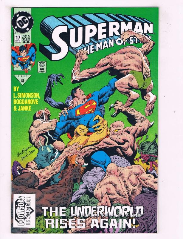 Superman The Man Of Steel # 17 NM 2nd Print DC Comic Book 1st Doomsday App. AD24