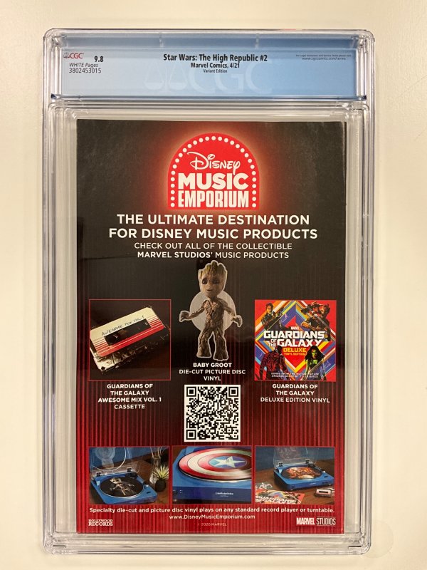 Star Wars: The High Republic #2 Witter Cover (2021) CGC 9.8