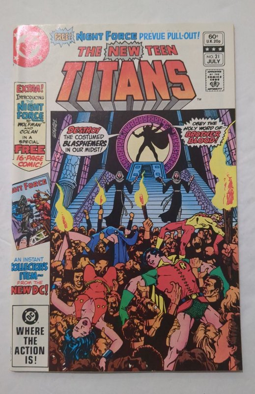 The New Teen Titans #21 (1982) VF/NM 9.0 1st Brother Blood