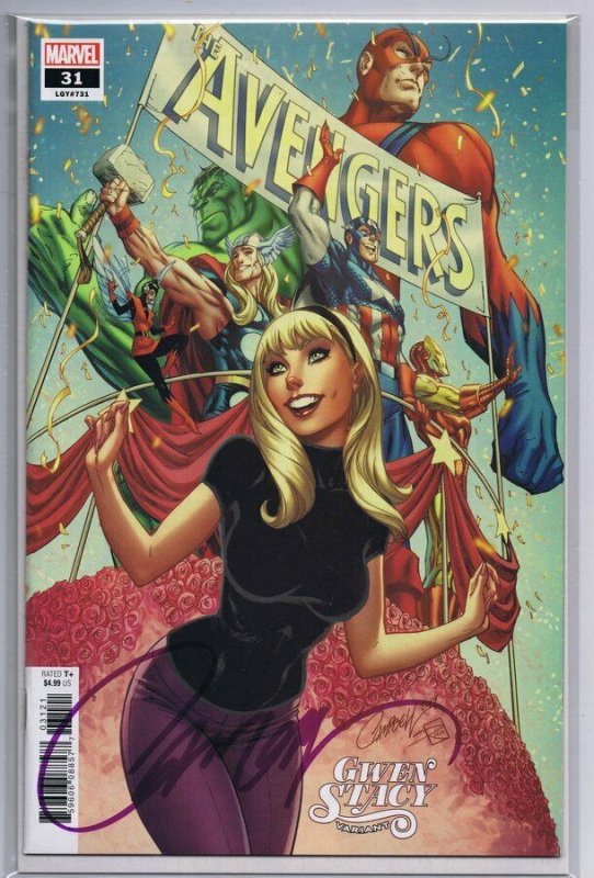 J Scott Campbell SIGNED Avengers #31 Gwen Stacy Variant 2020 Marvel JSC SEALED