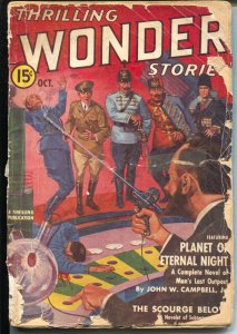 Thrilling Wonder Stories 10/1939-violent cover-Jack Binder-Henry Kuttner-FR/G