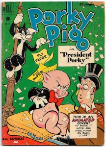 PORKY PIG #295 (Four Color) (Sept1950) 4.5 VG+ Porky Chosen Pres. of Gorgonzola