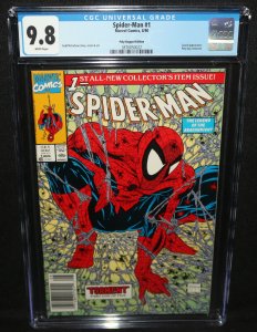 Spider-Man #1 - Todd McFarlane Poly-bag Edition - Newsstand - CGC 9.8 - 1990