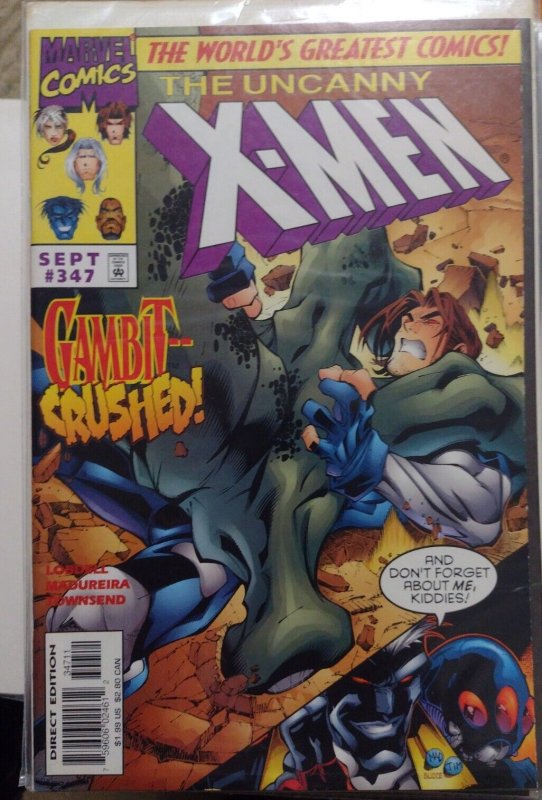 UNCANNY X-MEN #347 1997 MARVEL DISNEY   gambit crushed