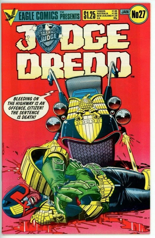 Judge Dredd #27 (1983 Eagle) - 9.0 VF/NM *The Lawmaster Goes Haywire*