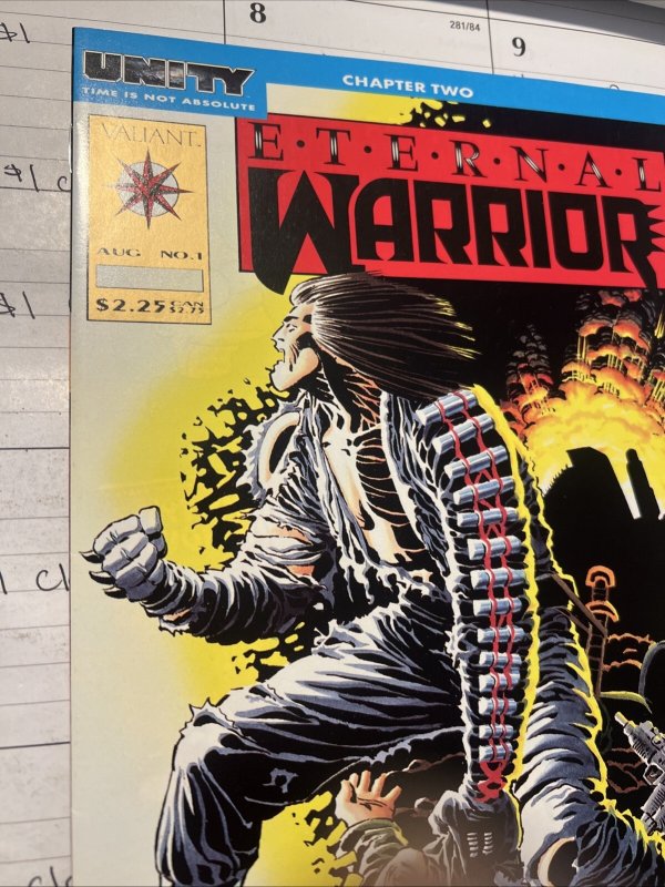 Eternal Warrior #1  VF+ (8.5) WP  Valiant Comics 1992 Gold Logo Variant cover