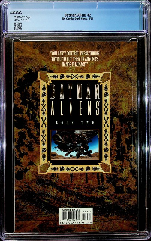 Batman / Aliens #2 (1997) - CGC 9.8 - Cert#4657731018