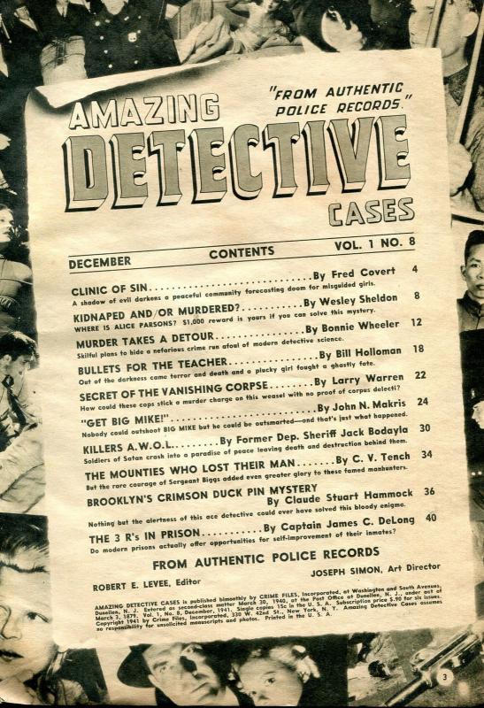 Amazing Detective Cases December 1941- Peter Driben- Clinic of Sin F/G