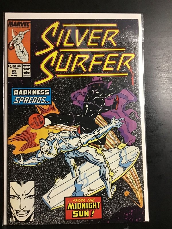 SILVER SURFER #29 (Nov 1989, Marvel). Darkness Spreads...from The Midnight Sun!