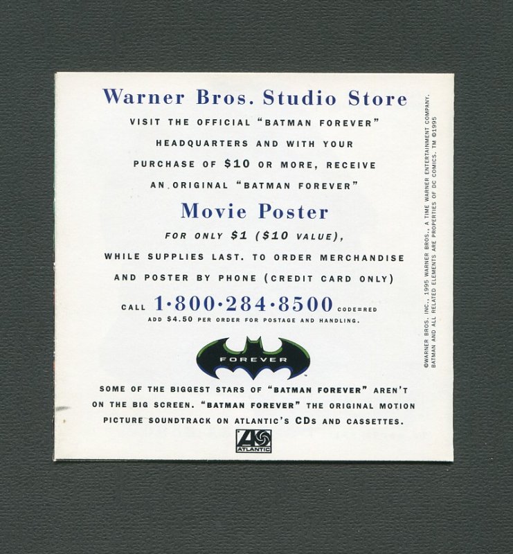 1995 Batman Forever Promo Store Pamphlet / MINT