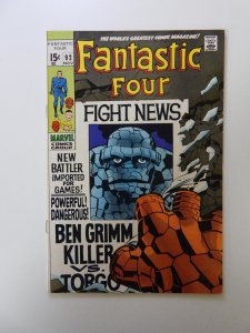 Fantastic Four #92  (1969) FN- condition