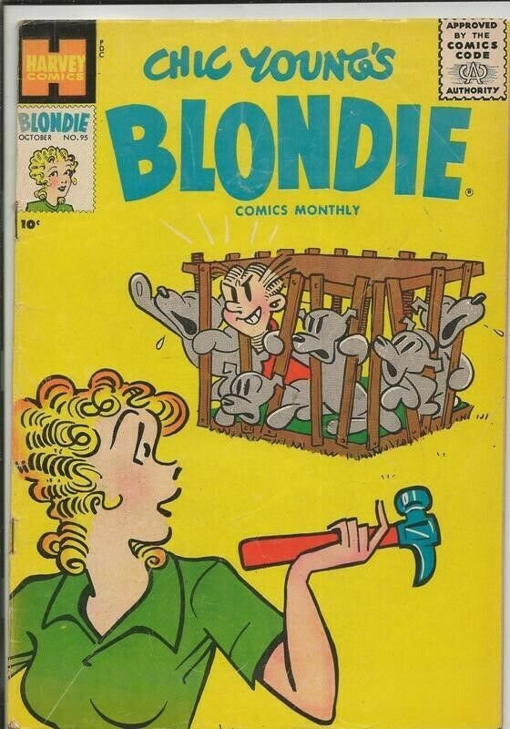 Chic Young Blondie Comics #95 ORIGINAL Vintage 1956 Harvey Comics  