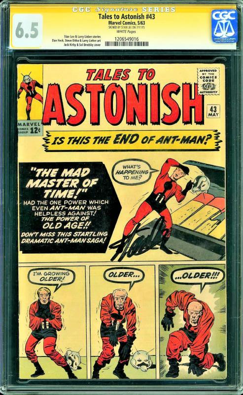 Tales to Astonish #43 (Marvel, 1963) Stan Lee Sig - CGC 6.5