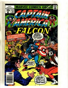 Captain America # 217 VG Marvel Comic Book Avengers Hulk Thor Iron Man GK2