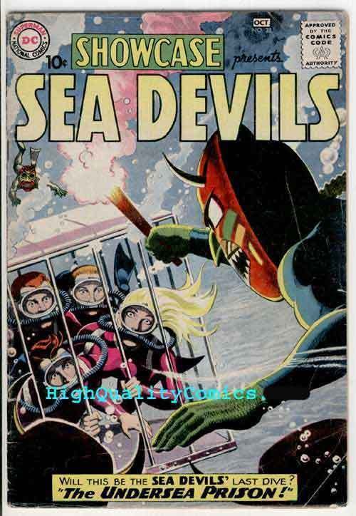 SHOWCASE #28, VG+, 2nd Sea Devils, Russ Heath, 1960, Undersea Prison