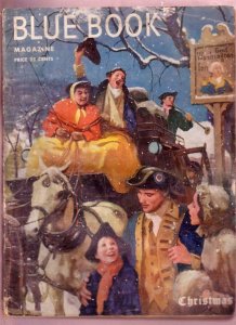 BLUE BOOK-DEC 1950-CHRISTMAS COVER PULP-W BLASSINGAME FR/G