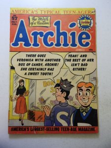 Archie Comics #57 (1952) GD Condition centerfold detached
