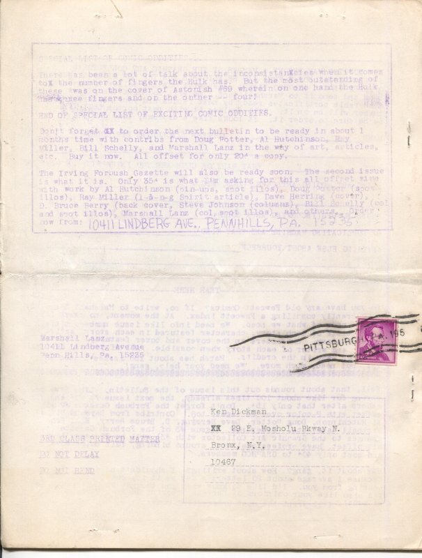 Graphic Art Collectors Int'l Bulletin Vol. 2 #3-Blue Beetle-Marvel comics-VG