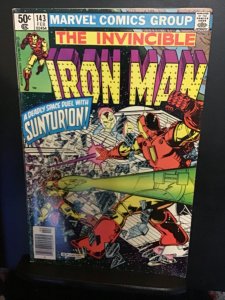 Iron Man #143 (1981) high-grade first Sunturion key!  NM- Wow!