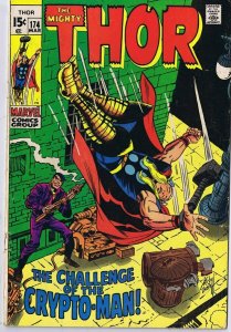 Thor #174 ORIGINAL Vintage 1970 Marvel Comics 1st Crypto Man