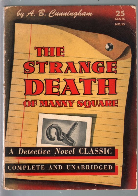 Detective Novel Classic #15 1941-Strange Death of Manny square-pulp crime-VG